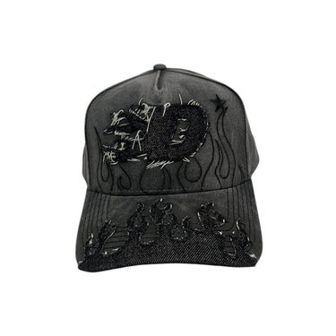 GORRA DAKAPS D FLAMES DEMIN V/C GRIS UNITALLA