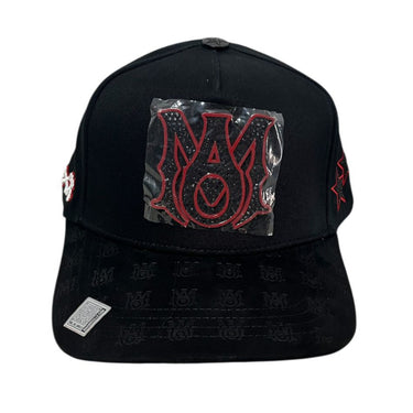 GORRA BIGG BOSS AMIRI PLACA ROJO V/C NEGRO UNITALLA