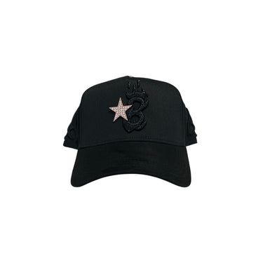 GORRA BARBAS HATS B STAR ROSE GOLD V/C NEGRO UNITALLA